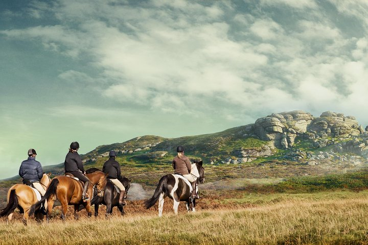 Liberty Trails Guests heading to Saddle Tor, Dartmoor 